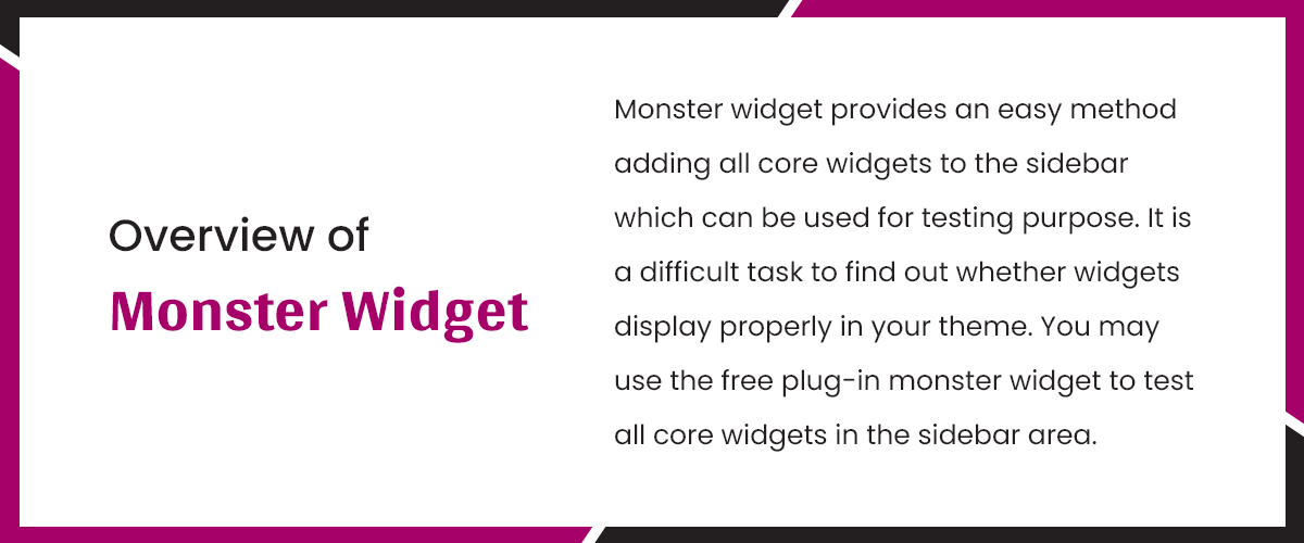 Monster Widget