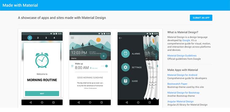 Made with Material Website
