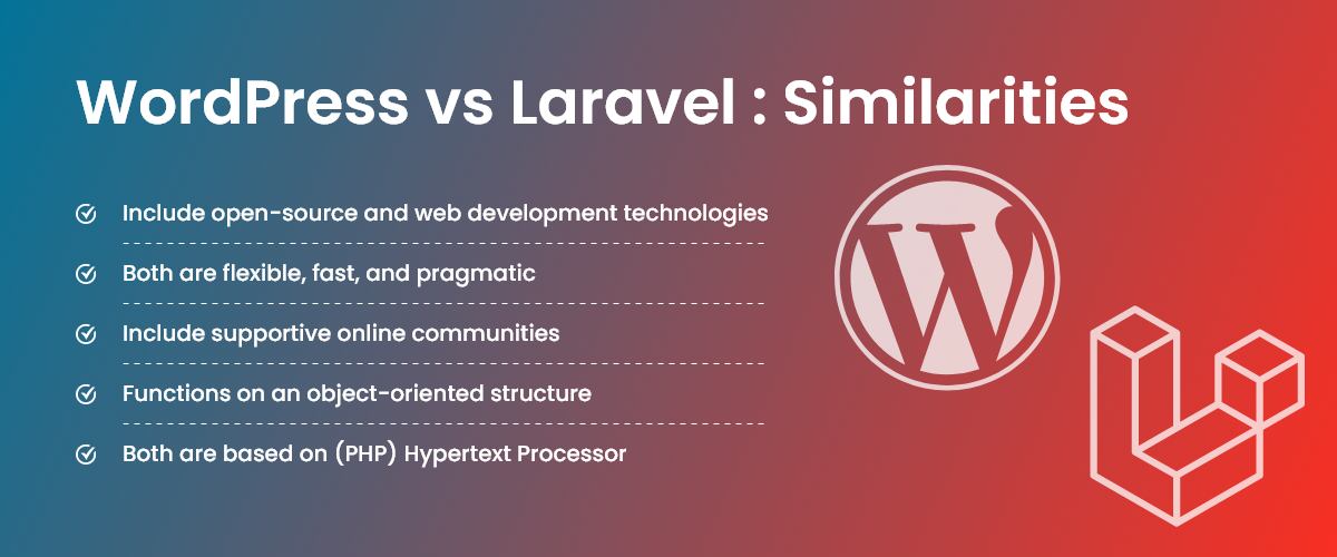 WordPress vs Laravel Similarities