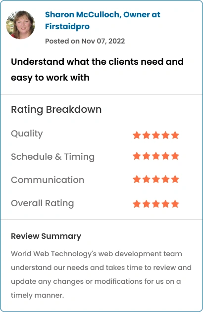 Sharon McCulloch GoodFirms Review